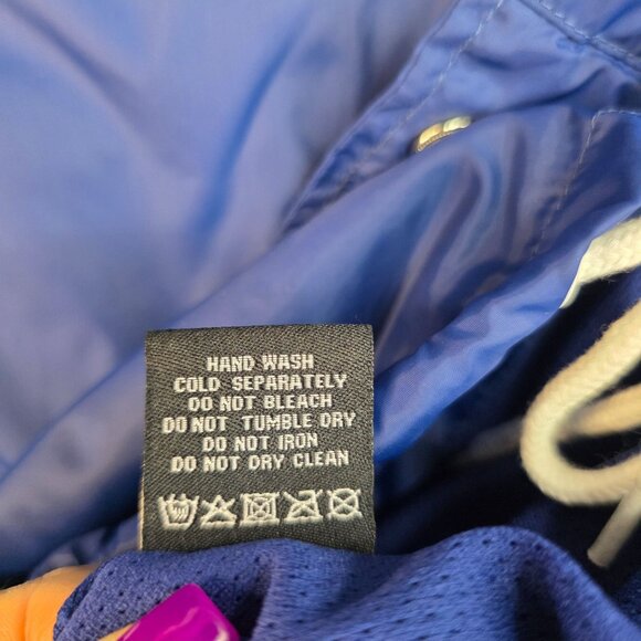 Brooklyn Cloth M USA Coach Jacket Medium Snap Button Lightweight Red Blue - Picture 7 of 9